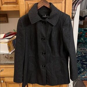 London Fog Charcoal Grey Pea Coat